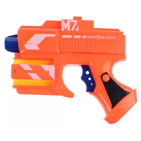 Toi-toys Foam Blaster M7 Pistool Met Darts 16 Cm Oranje 3-delig