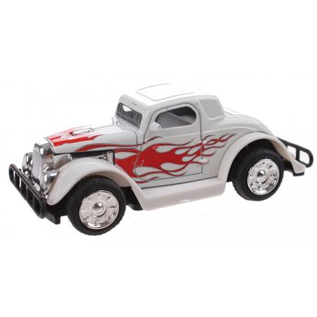 Toi-toys Hot Rod Wagen Pull Back Diecast 9 Cm Wit