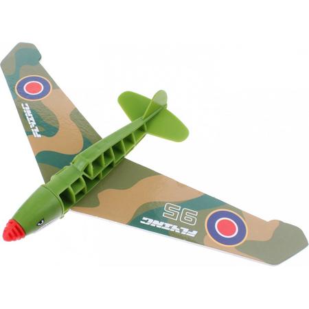 Toi-toys Katapult Vliegtuig Air Force 14 Cm Groen