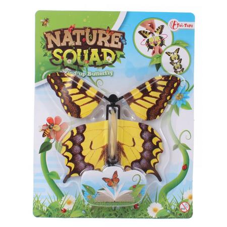 Toi-toys Nature Squad Opwindbare Vlinder 12 Cm Geel