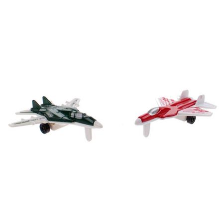 Toi-toys Sky Fighter Vliegtuigjes Diecast 7 Cm Rood/groen