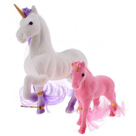 Toi-toys Speelset Unicorn Met Veulen  3-delig Wit/roze