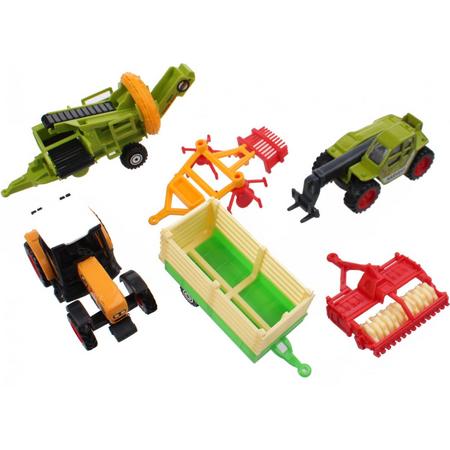 Toi-toys Tractorset 6-delig 25 Cm Geel