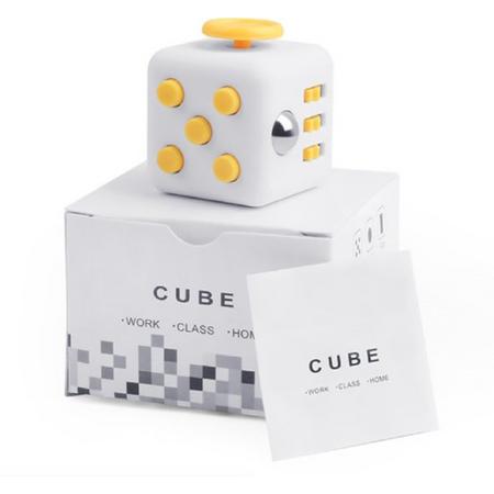 Tokomundo Fidget Cube - Friemelkubus - Anti Stress - Speelgoed - Kubus - Fidget - Stress - Geel