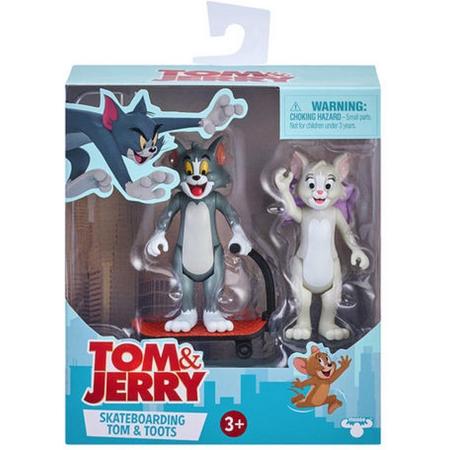 Tom en Jerry: Tom met witte kat speelset (6-8 cm)
