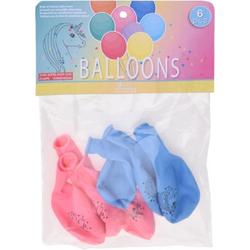 Tom Ballonnen Eenhoorn 23 Cm Latex Roze/blauw 6 Stuks