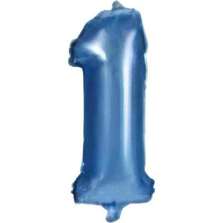 Tom Folieballon Cijfer 1 Junior 35 Cm Blauw