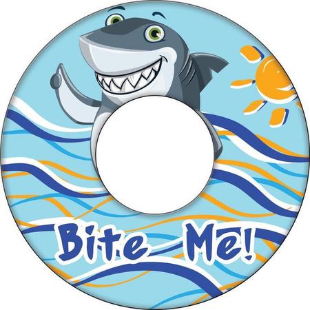 Tom Zwemring Shark Junior 51 Cm Blauw/geel/grijs