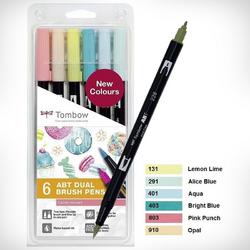 Tombow ABT Dual - Brush tekenpennen - Candy kleuren - Set van 6