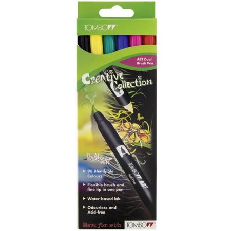 TOMBOW Dual Brush Pen ABT, 6-colours-set, primary colours