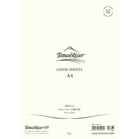 Tomoe River Paper Formaat A4 / 100 Vellen = 200 Pagina’s, 52g/m2 Blanco Crème  Papier