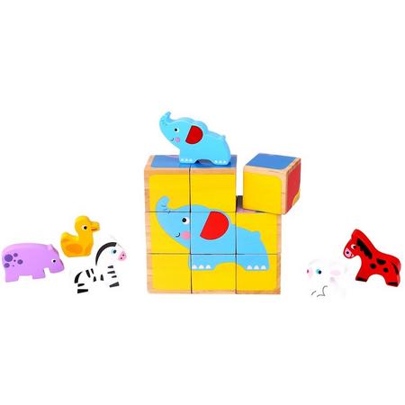 Blokpuzzel met dieren