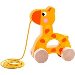 Tooky Toy Trekfiguur Giraffe 13 X 6 X 18 Cm Hout Oranje
