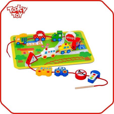 Verkeer kralen van hout van het merk Tooky toy
