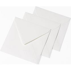 200 Luxe vierkante enveloppen - 15x15cm - Wit - 110grms