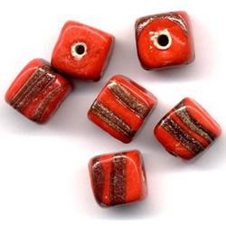 36 Stuks Hand-made Jewelry Beads - Rood - 10x10mm