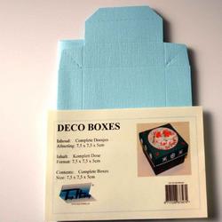 Deco Boxes Vierkant  Set - 20 Stuks - Baby Blauw - 7,5 x 7,5 en 5cm Hoog