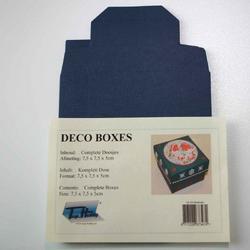 Deco Boxes Vierkant  Set - 20 Stuks - Donker Blauw - 7,5 x 7,5 en 5cm Hoog