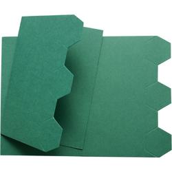 Dubbele Kaarten Set - Zeskantjes relief - 40 Stuks - Groen - Met enveloppen - Maak wenskaarten voor elke gelegenheid
