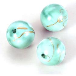 Rond - Oil Paint Jewelry Beads - Jade - 36 Stuks - 18mm