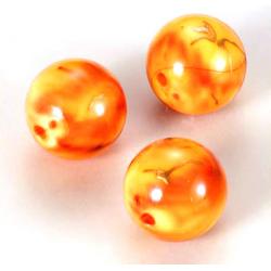 Rond - Oil Paint Jewelry Beads - Oranje  - 36 Stuks - 18mm