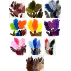Set van 10 verschillende kleuren Marabou Veren - Totaal 180 Veren