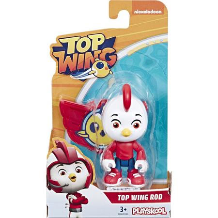 Top Wing Rod figuur - 7 cm groot - Spaar ze allemaal - Nickelodeon - Verzamelfiguur