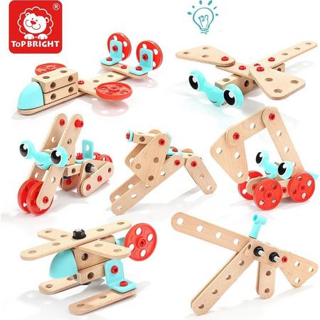 TopBright Gereedschapskoffer voor Kinderen 53 delig - Speelgoed Gereedschapskoffer - Gereedschapskist met gereedschap en speelgoedboor
