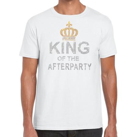 Toppers - Wit King of the afterparty glitter steentjes t-shirt heren - Officiele Toppers in concert merchandise 2XL