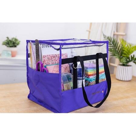 Totally Tiffany - Cindy Tote bag - Purple- Draagtas van transparant vinyl voor hobbyspullen