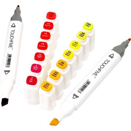 TouchFIVE 108 Color Markers Manga Drawing Markers Pen Alcohol Based Sketch Felt-Tip Oily Twin Brush Pen Art Supplies