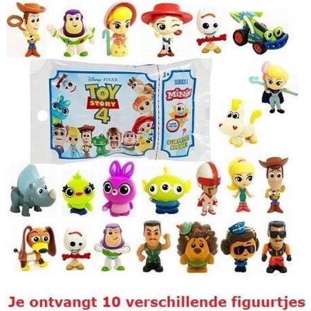 Speelset van 10 verschillende Toy Story 4 figuurtjes (ca. 4 cm)
