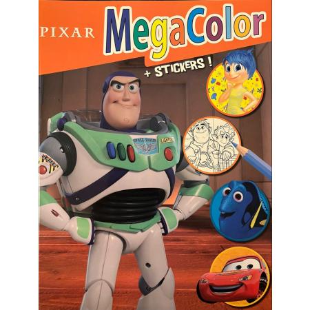 kleurboek pixar toy story en verschilende andere kleurplaten kleurboek met stickers 120 pagi - Megacolor kleurboek
