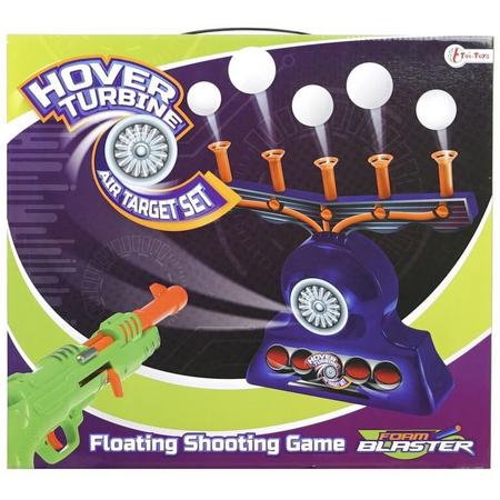 Floating shooting game-hover turbine foam blaster