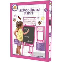 Krijtbord Kinderen - 2 in 1 - Blackboard - Roze - Whiteboard - Schoolbord - Magneetbord - Memobord - 110 cm