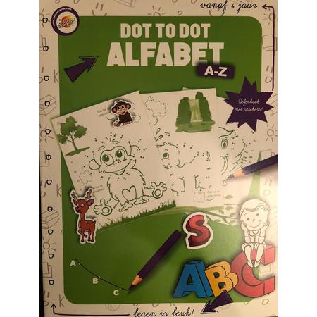 Leren Spelenderwijs het alfabet met letters kijken leuk alfabet boek met stickers en achterin het boek de oplossingen