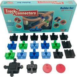 Toy2 Builder Set Treinbaanonderdelen - Houten Treinbaan - Voor LEGO DUPLO©, BRIO©, IKEA