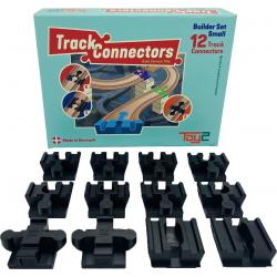 Toy2 Track Connectors Builder Set Small Treinbaanonderdelen - Houten Treinbaan - Voor LEGO DUPLO©, BRIO©, IKEA
