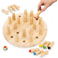 Toyfel Magnus – Houten Memory Schaakspel met Tas 30 cm – Memory Chess Montessori Educatief Speelgoed voor Kinderen Spel voor Logica & Coördinatie