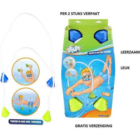 Toi-toys Duikspeelgoed Splash Junior /LEERZAAM /LEUK / Blauw/groen 2-delig (GRATIS VERZENDING)
