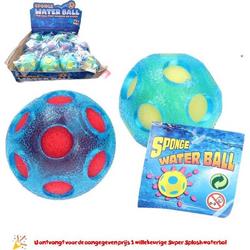 Super Splash Waterbal - 1 exemplaar - Met spons - 7 cm - Gooi - Stuiter - Waterspeelgoed vanaf 4 jaar