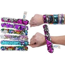 Meisjes armband met pailletten - glitters - klaparmband - 3 armbanden