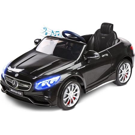Baby Nora Elektrische Kinderauto - Mercedes Benz AMG S63 - 12V met Afstandsbediening Zwart