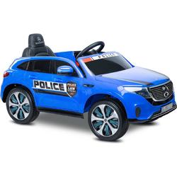 Elektrische Kinderauto Politie - accu voertuigen Mercedes Benz WQC ERCEDES BENZ EQC met LED-verlichting en afstandsbediening Blue