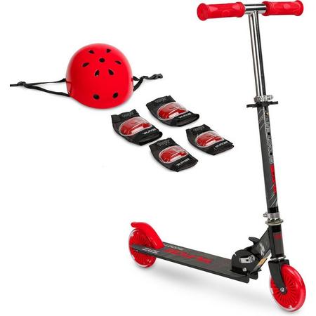 Toyz Scooter - kinderen city Step Opvouwbaar Inclusief kniebeschermers en helm -  in Hoogte Verstelbaar  RED