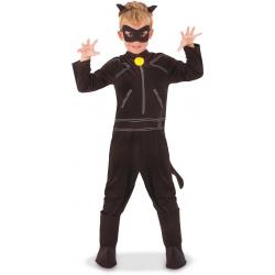 Klassiek Cat Noir Miraculous™ kostuum kinderen - Verkleedkleding - Maat 104/116