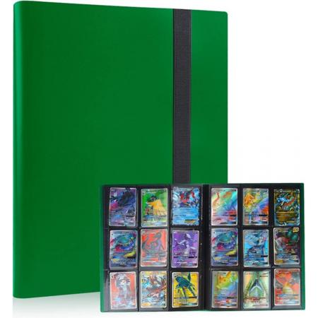 TradingCardPro - Groene verzamelmap geschikt voor Pokémon kaarten - Map voor 360 kaarten - 20 Pagina’s - 9 Pocket - A4 Formaat - Premium Kwaliteit - Box - Binder Groen