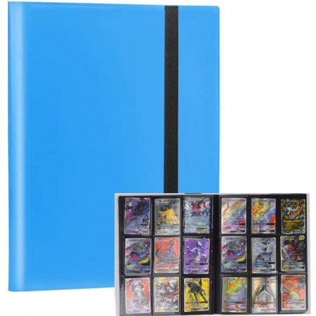 TradingCardPro - Lichtblauwe verzamelmap geschikt voor Pokémon kaarten - Map voor 360 kaarten - 20 Pagina’s - 9 Pocket - A4 Formaat - Premium Kwaliteit - Box - Binder Lichtblauw