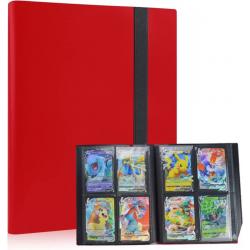 TradingCardPro - Rode verzamelmap geschikt voor Pokémon - Map voor 160 Kaarten - 20 Pagina’s - 4 Pocket - A5 Formaat - Premium Kwaliteit - Box - Binder rood