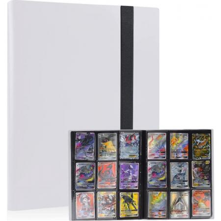 TradingCardPro - Witte verzamelmap geschikt voor Pokémon kaarten - Map voor 360 kaarten - 20 Pagina’s - 9 Pocket - A4 Formaat - Premium Kwaliteit - Box - Binder Wit